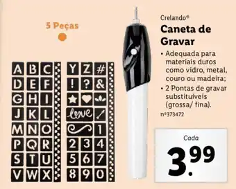 Lidl Crelando Caneta de Gravar 5 peças promoção