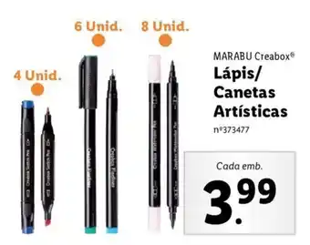 Lidl Marabu Creabox Lápis / Canetas Artísticas 4 / 6 / 8 unid promoção