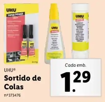 Lidl Sortido de Colas UHU promoção