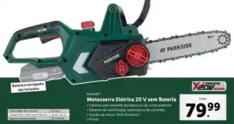 Parkside Motosserra Elétrica 20V sem Bateria