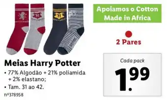Lidl Meias Harry Potter 31-42, 2 pares promoção