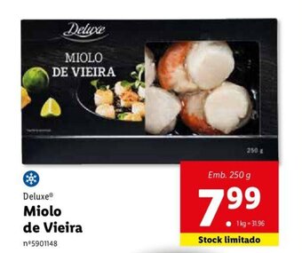 Lidl Deluxe Miolo de Vieira 250g promoção