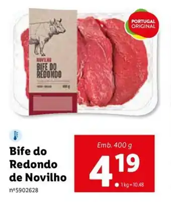 Lidl Bife do Redondo de Novilho 400g promoção