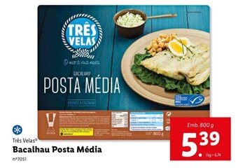 Lidl Três Velas Bacalhau Posta Média 800g promoção