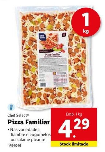 Lidl Chef Select Pizza Familiar 1kg promoção