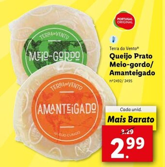 Terra do Vento Queijo Prato Meio-gordo / Amanteigado