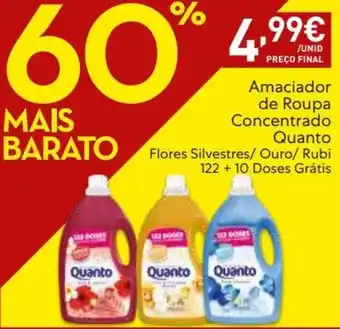 Amanhecer Amaciador de Roupa Concentrado Quanto 122 + 10 doses promoção