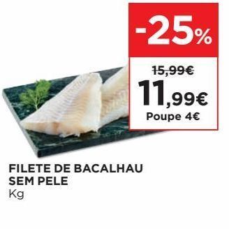 El Corte Inglés Filé de bacalhau promoção