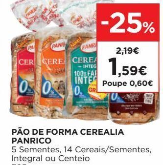 El Corte Inglés Pão de forma integral panrico promoção