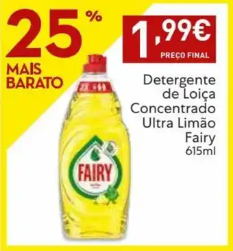 Amanhecer Detergente de Loiça Concentrado Ultra Limão Fairy 615ml promoção