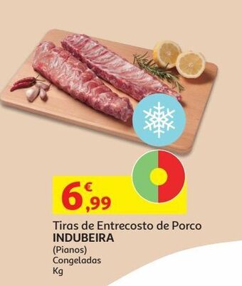 Auchan Porco tiras entrecosto:piano cong. kg indubeira promoção