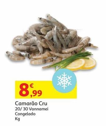 Auchan Camarão cru congelado 20/30:vannamei kg promoção