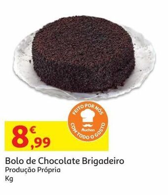Bolo de chocolate brigadeiro:kg produção própria