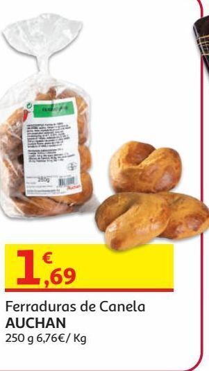 Auchan Ferraduras auchan:de canela 250 g promoção
