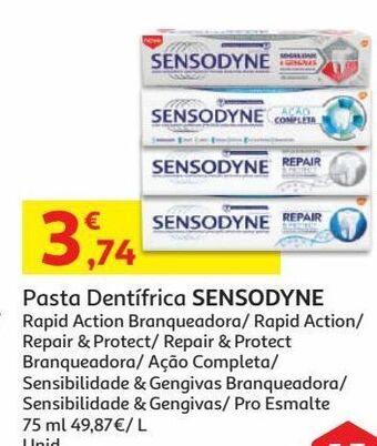 Auchan Pasta dentífrica sensodyne promoção