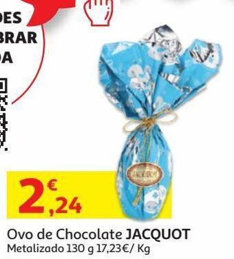 Auchan Ovo chocolate jacquot:metalizado 130 g promoção