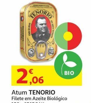 Auchan Atum tenório:filete azeite bio 120g promoção