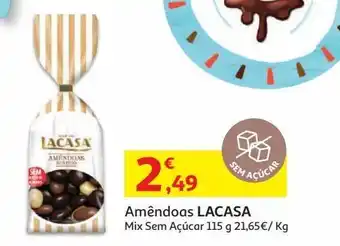 Amendoas lacasa:mix s/açucar 115 g