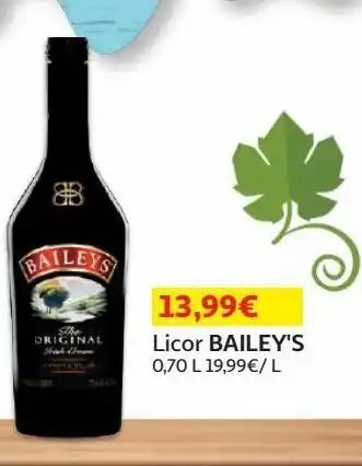 Licor whisky baileys