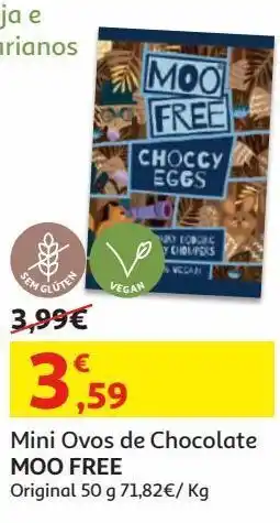 Auchan Mini ovos páscoa moo free:original vegan 50g promoção