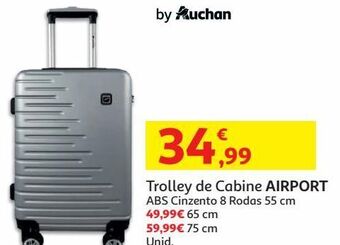 Auchan Trolley de cabine abs airport promoção