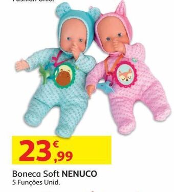 Auchan Boneca soft nenuco:5 funções promoção