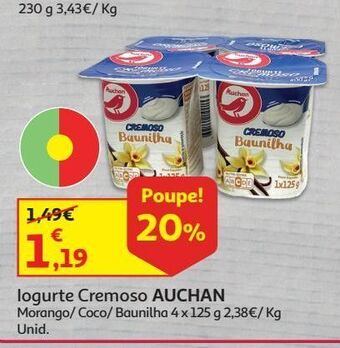 Auchan Iogurte cremoso auchan promoção