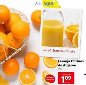 Lidl Laranja Citrinos do Algarve promoção