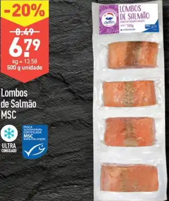 ALDI Lombos de Salmão MSC 500g promoção