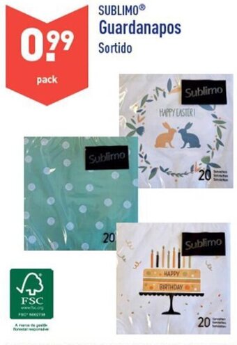 ALDI Sublimo Guardanapos promoção