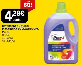 Intermarché Detergente Líquido p/Máquina de Lavar Roupa PorSi 3L promoção
