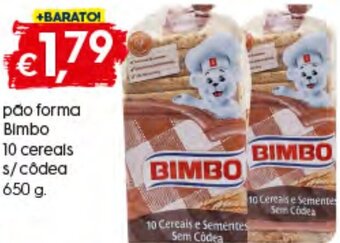 Bolama Pão Forma Bimbo 10 Cereais s/ Côdea 650g promoção