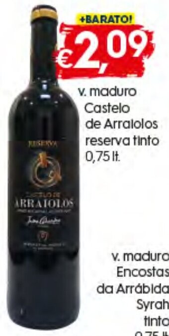 Bolama V. Maduro Castelo de Arralolos Reserva Tinto 0,75lt promoção
