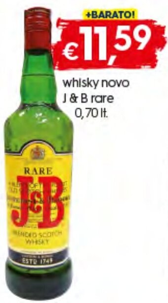 Bolama Whisky Novo J & B Rare 0,70lt promoção