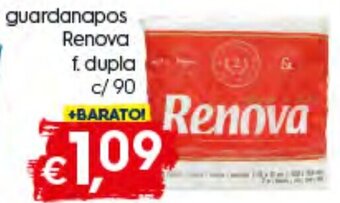 Bolama Guardanapos Renova F. Dupla c/90 promoção