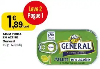 Intermarché Atum Posta em Azeite General 110g promoção