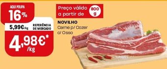 Intermarché Novilho Carne p/Cozer c/Osso 800g promoção