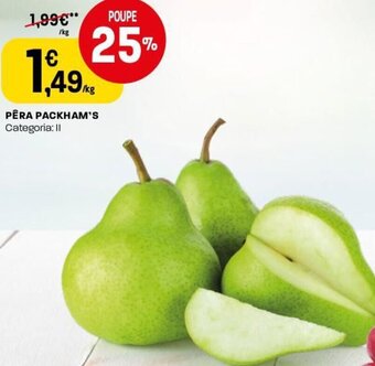 Intermarché Pêra Packham's promoção