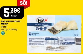 Intermarché Bacalhau Posta Média PorSi 800g promoção