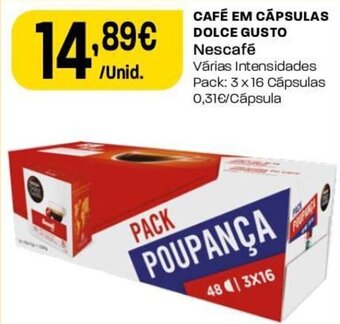Intermarché Café em Cápsulas Dolce Gusto Nescafé 3 x 16 Cápsulas promoção