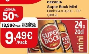 Intermarché Cerveja Super Bock Mini 24 x 0,20L promoção