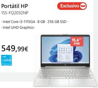 Worten Portátil HP 15,6" FHD promoção
