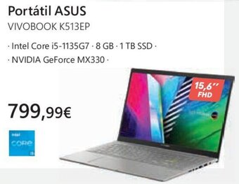 portátil Asus 15,6" FHD
