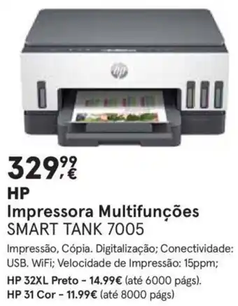 Worten HP Impressora Multifunções Smart Tank 7005 promoção