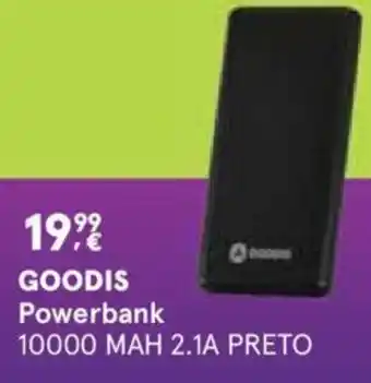 Goodis Powerbank 10000 Mah 2.1A Preto