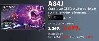 Worten Sony A84J 35" TV OLED 4K XR55A84J promoção