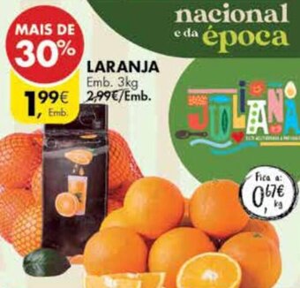 Pingo Doce Laranja 3kg promoção