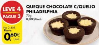 Pingo Doce Queque Chocolate C/Queijo Philadelphia 70g promoção