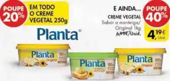 Pingo Doce Planta Creme Vegetal 1kg promoção