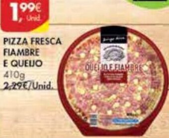Pingo Doce Pizza Fresca Fiambre e Queijo 410g promoção